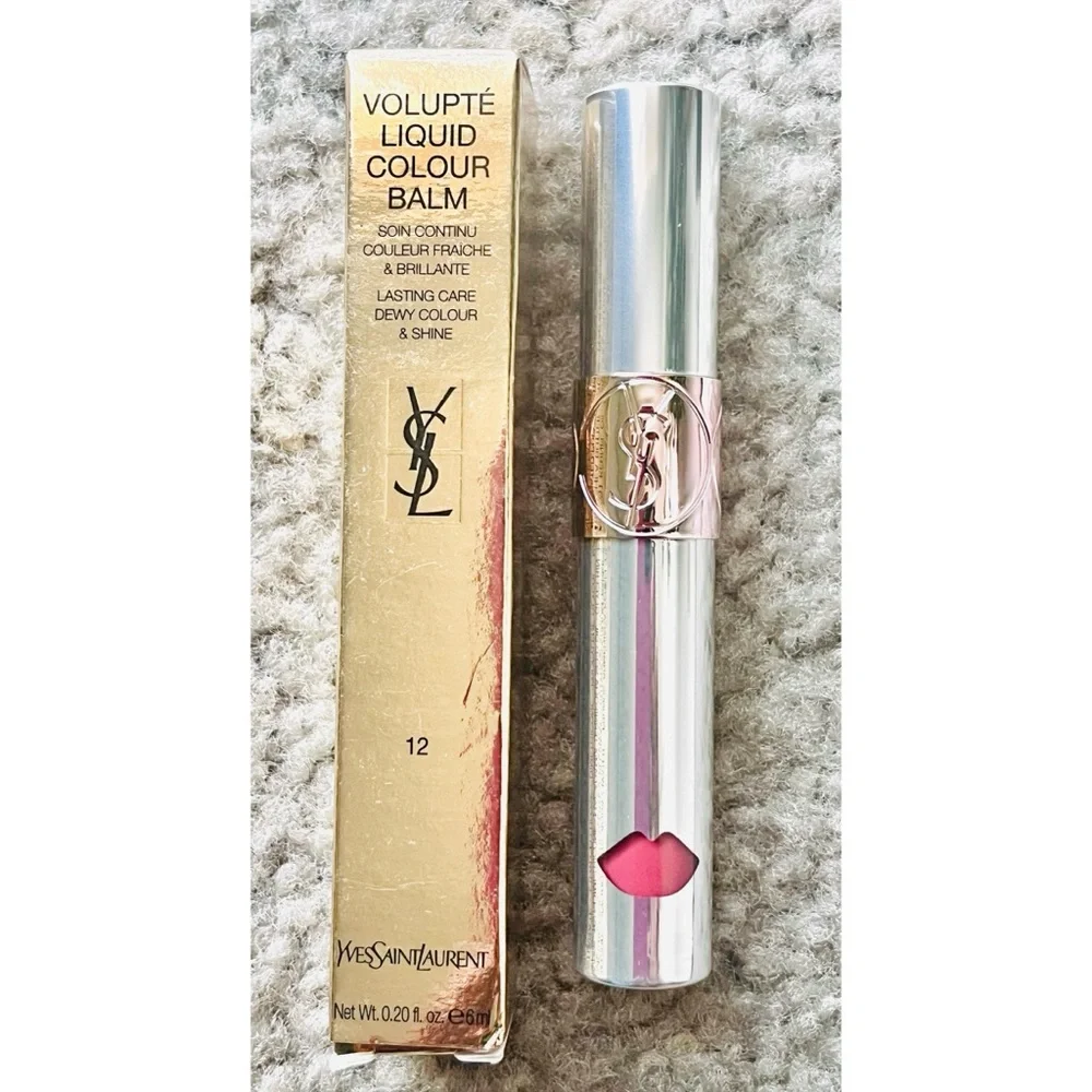 YSL Beauty Volupté Liquid Colour Balm #12 Chase Me Nude Brand New in Box! - Picture 3 of 6
